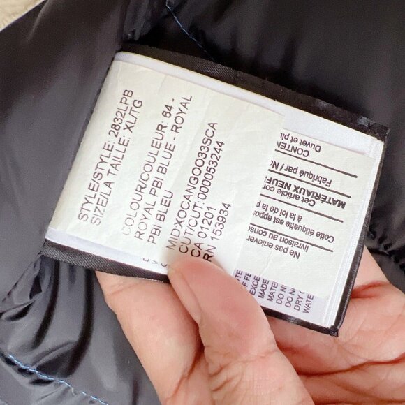 CANADA GOOSE Freestyle Crew Down Vest PBI ROYAL BLUE Womens Size XL - AU… - Picture 10 of 14